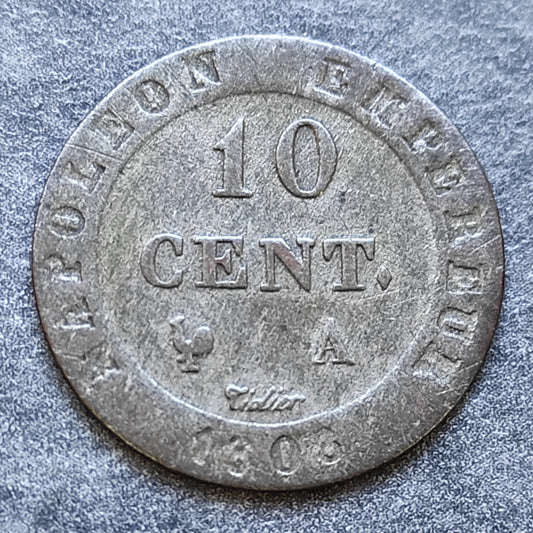 Napoléon Ier - 10 centimes - 1808 A Paris - Billon