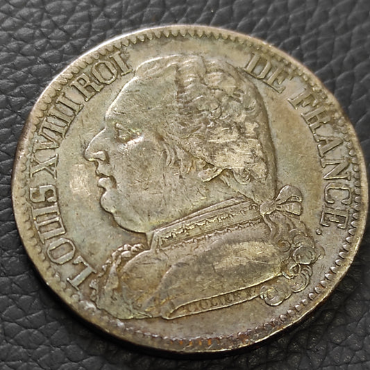 Louis XVIII (1814-1826) 5 Francs 1814 A Paris. Argent. 24,61 gr
