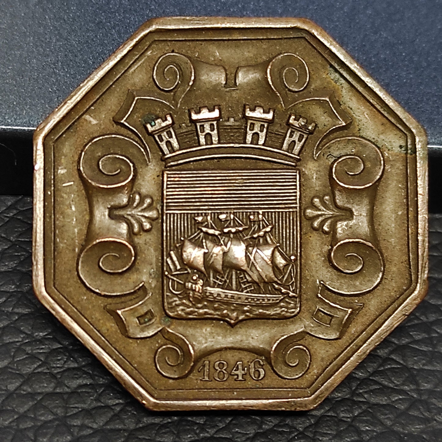 Jeton Chambre Syndicale des entrepreneurs de couverture de Paris 1846. 15.17 gr