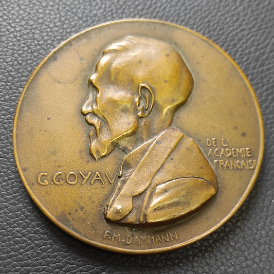 Médaille Georges Goyau. Académie Française - Missis Catholicis. Par Dammann. 217.54 gr. 80.5 mm