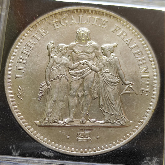 Hercule 50 Francs 1974 Avers de la 20 Francs. Argent. 30,06 gr