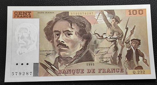 Billet 100 Francs Delacroix 1993 Neuf