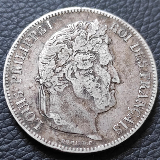 Louis Philippe (1830-1848) 5 Francs 1842 W Lille Argent 24,81 gr