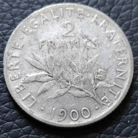 Semeuse 2 Francs 1900 Argent 9,89 gr