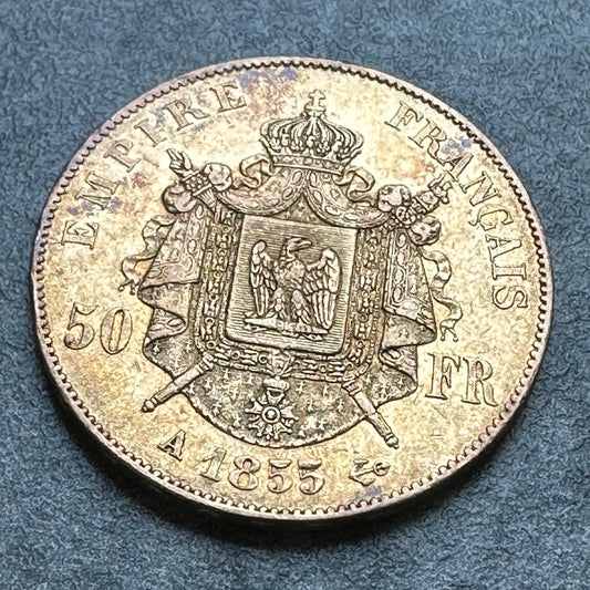 Napoléon III (1852-1870) 50 francs Or 1855 A Paris 16,08 gr