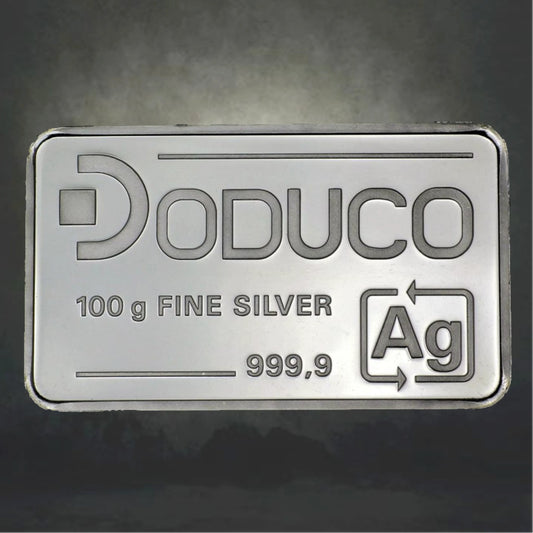 Lingotin Argent 100 gr DODUCO Fine Silver 999.9