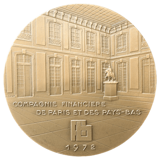 Médaille Banque de Paris et des Pays-Bas 1872 - 1972 Bronze 191,17 gr