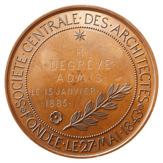 Médaille Société centrale des Architectes 27 Mai 1843 Par Oudiné 150,67 gr