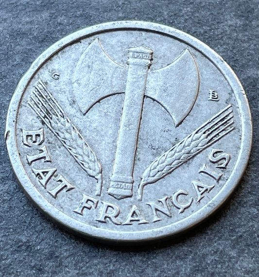 État Français - 1 Franc BAZOR 1944 Petit C 1,30 gr Rare